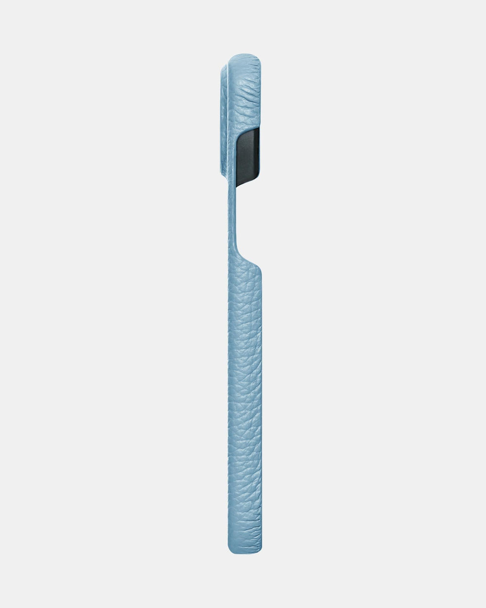 Голубой кожаный чехол для iPhone 15