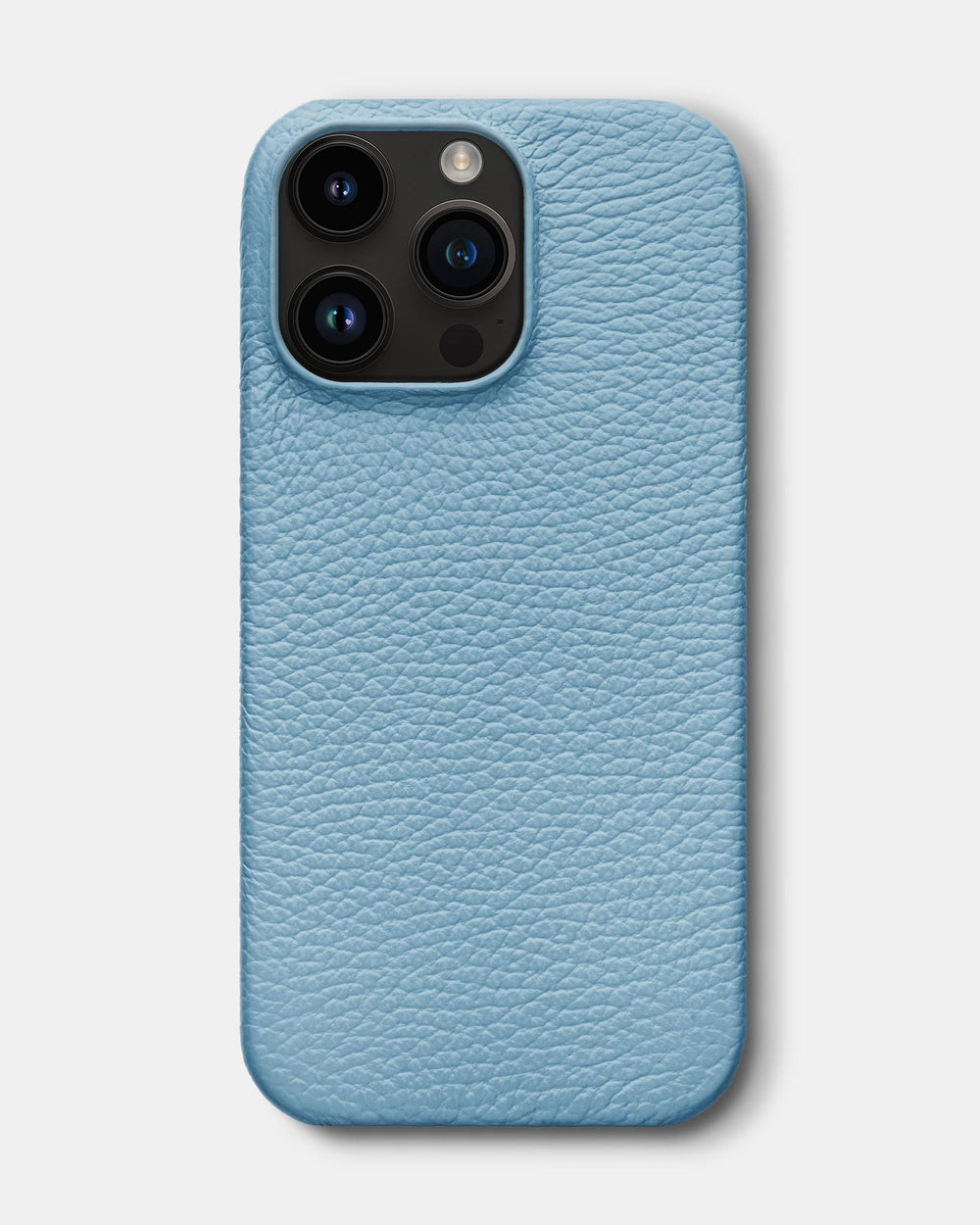 Голубой кожаный чехол для iPhone 14 Pro Max