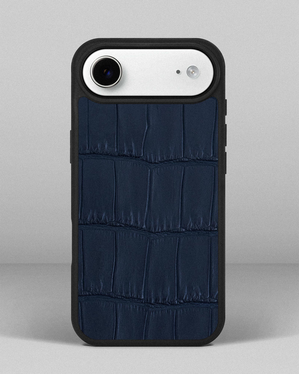 Dark blue crocodile leather case for iPhone 17 Air