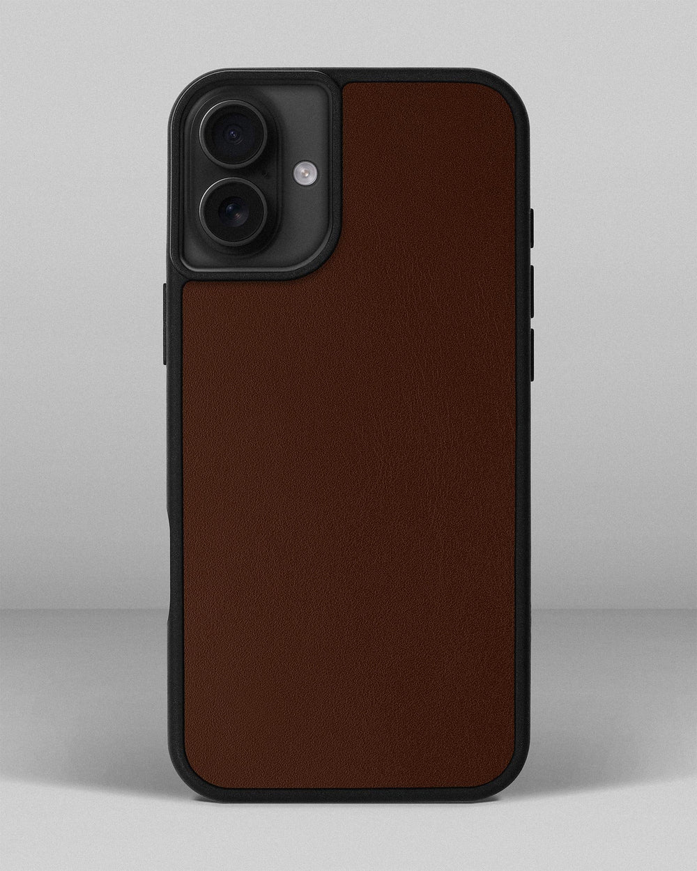 Case made of red calf leather for iPhone 16 Plus