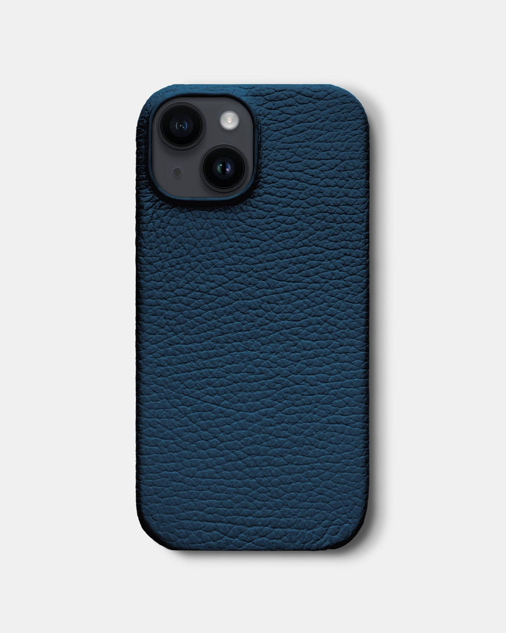 Темно-синій шкіряний обтягнутий чохол для iPhone 14
