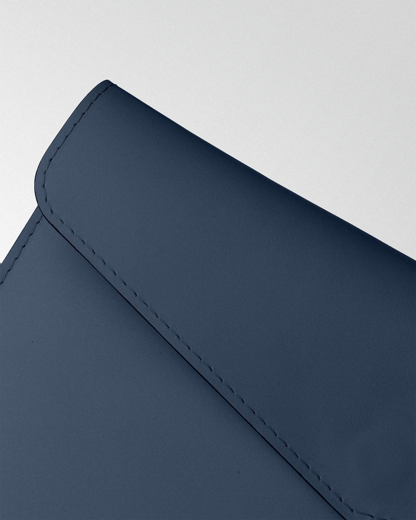 Magnetic Envelope Case made of dark blue calf leather for MacBook