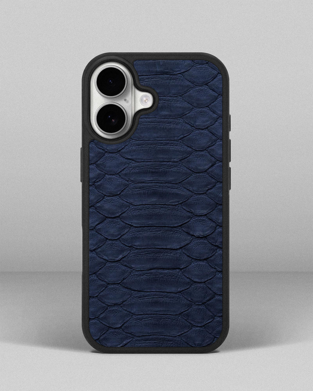 Dark Blue Python Wide Scale Case for iPhone 17