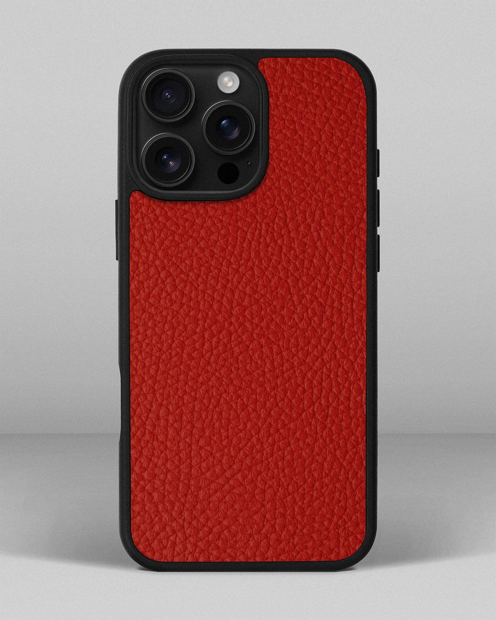 Red calf leather float case for iPhone 16 Pro Max