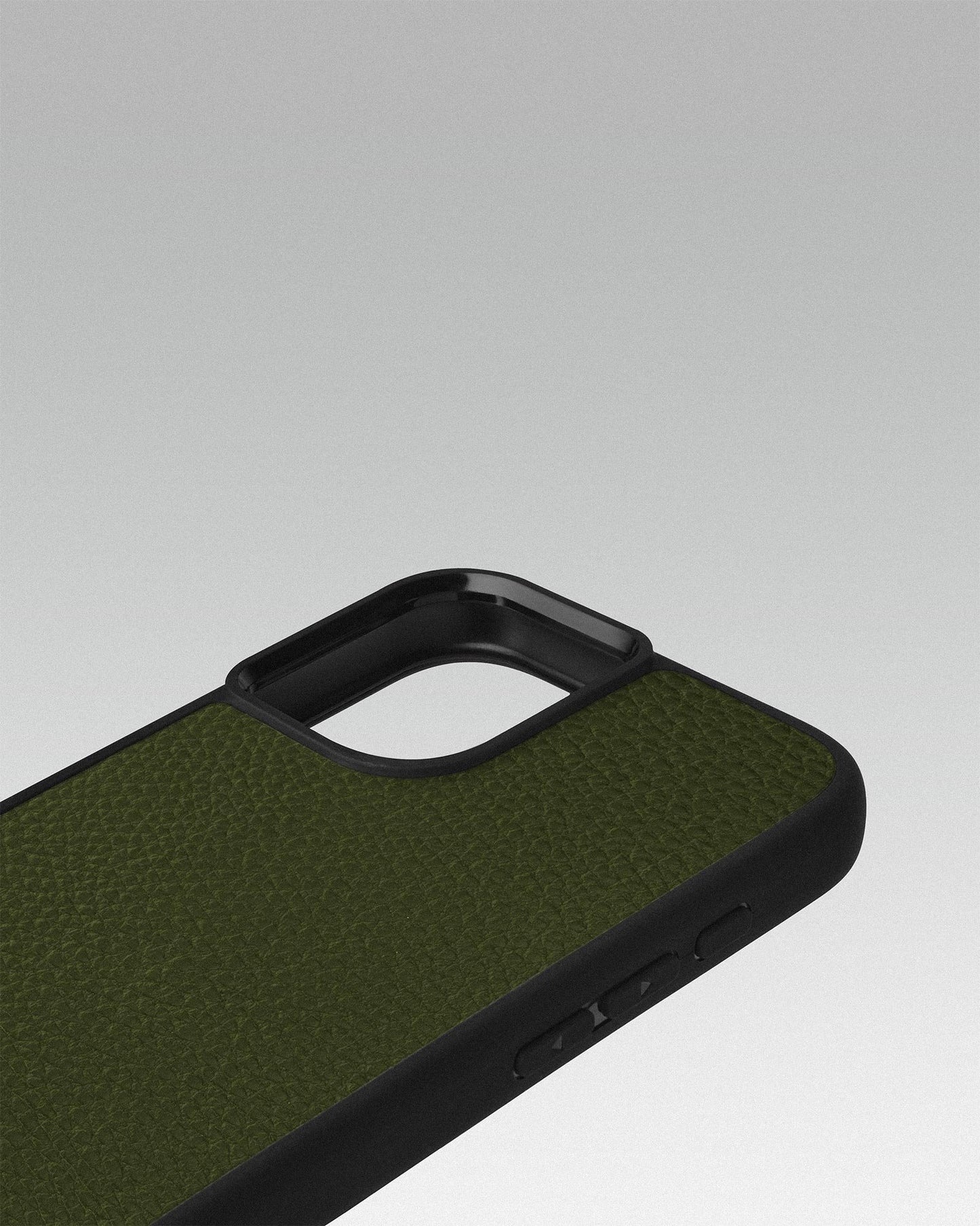 Case made of green calf leather floater for iPhone 16