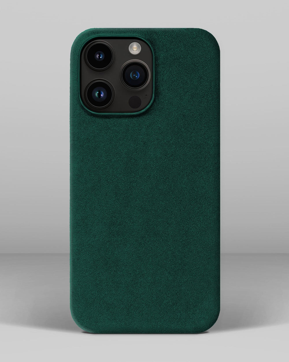 Green alcantara case for iPhone 14 Pro Max