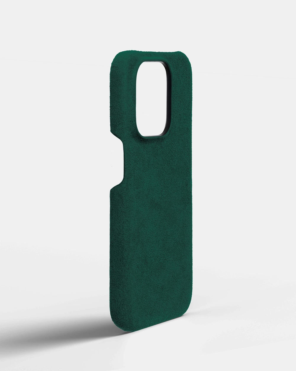 Green alcantara case for iPhone 14 Pro