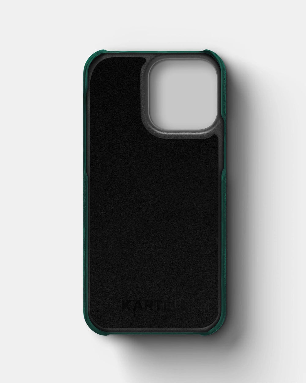 Green alcantara case for iPhone 14 Pro
