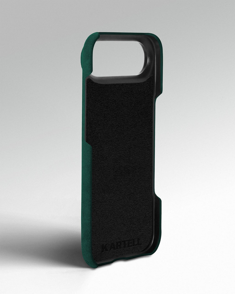 Green Alcantara case for iPhone 17 Air