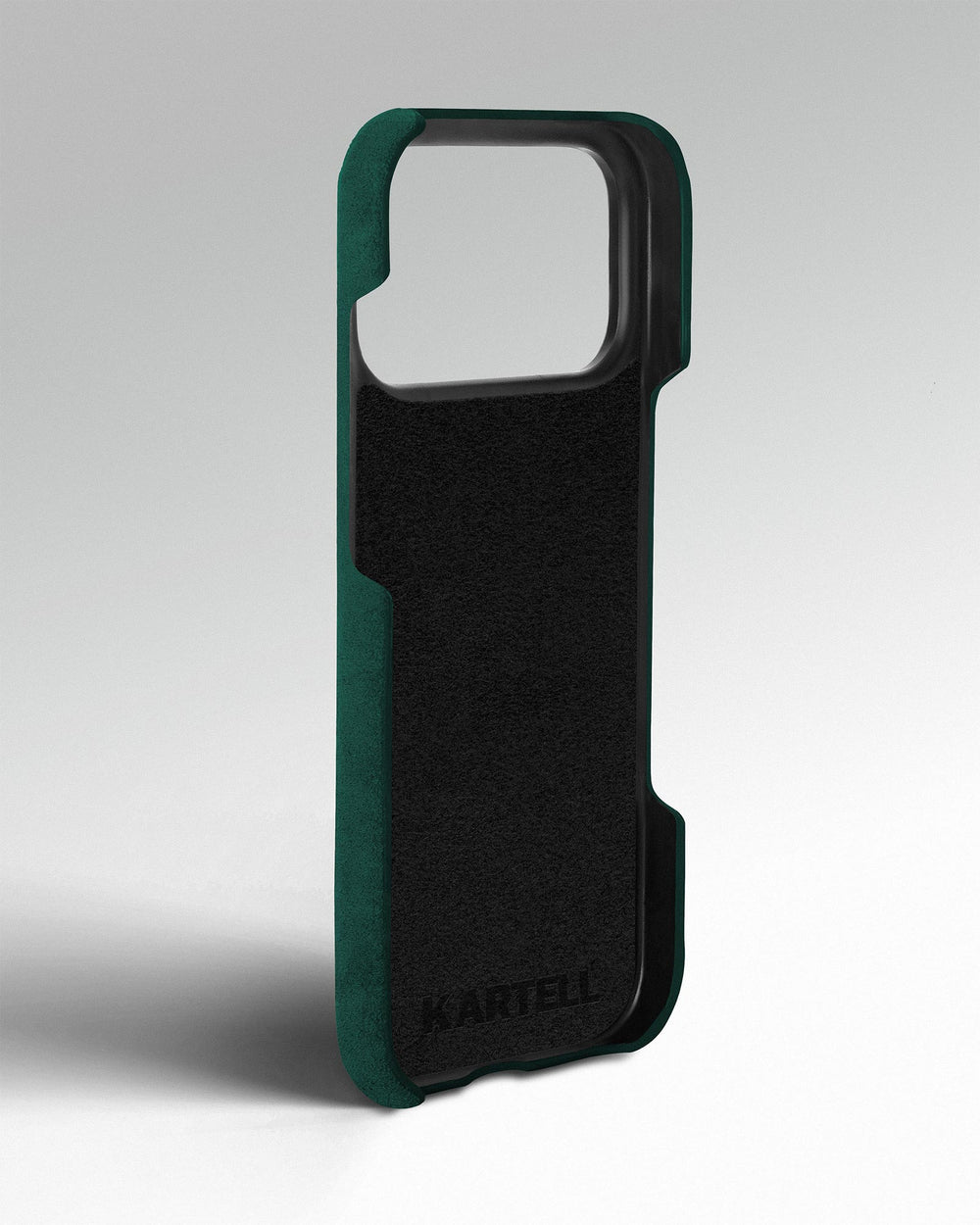 Green Alcantara case for iPhone 17 Pro Max