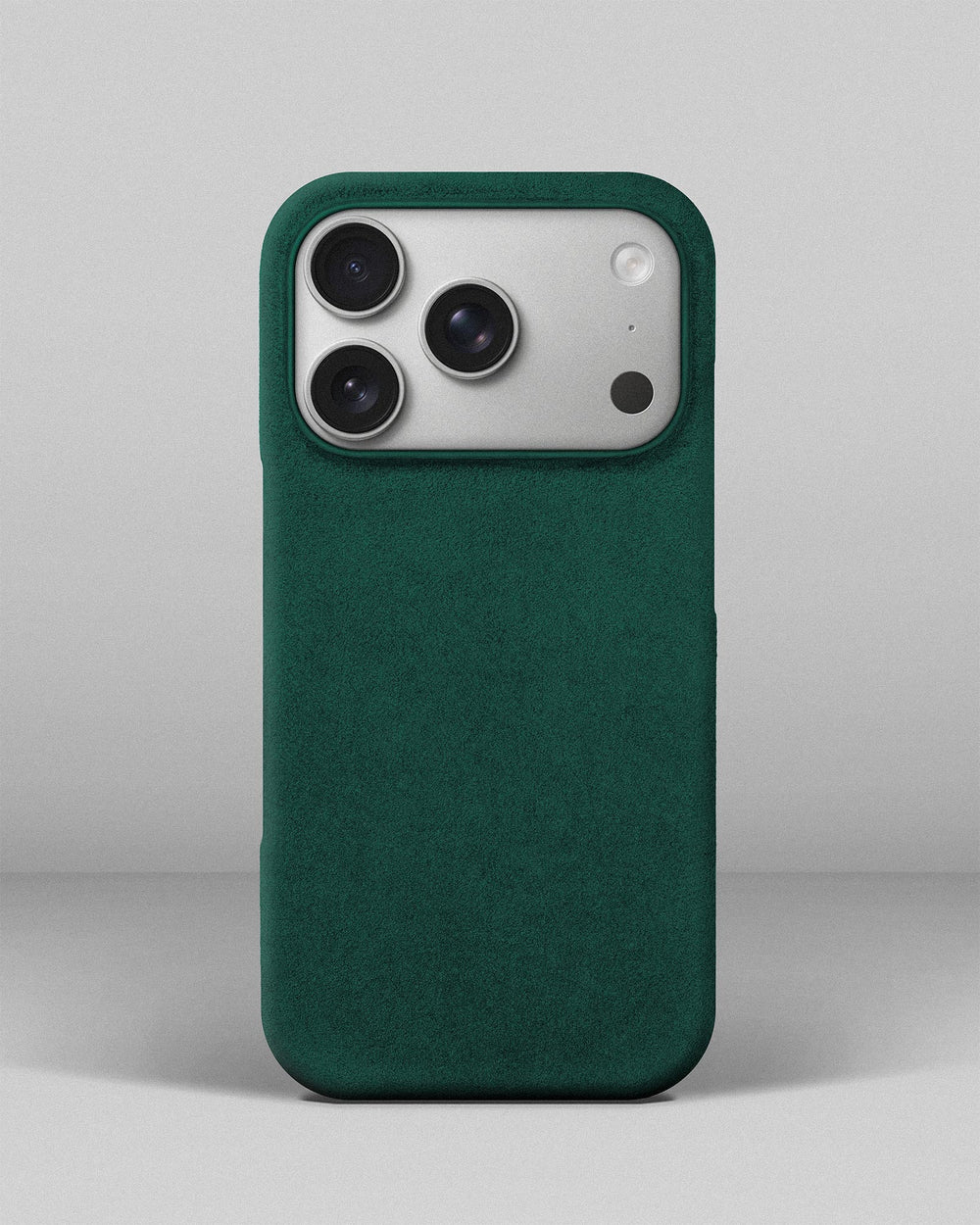 Green Alcantara case for iPhone 17 Pro