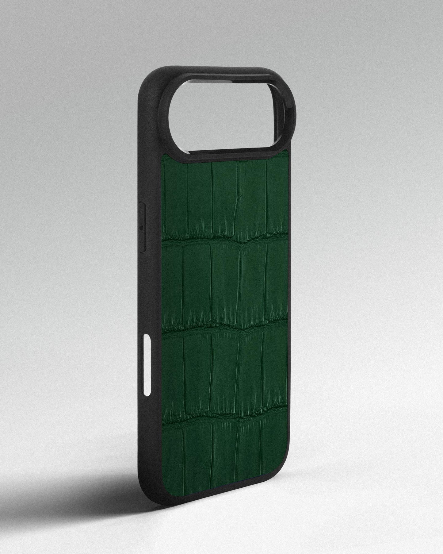 Dark Green Crocodile Leather Case for iPhone 17 Air