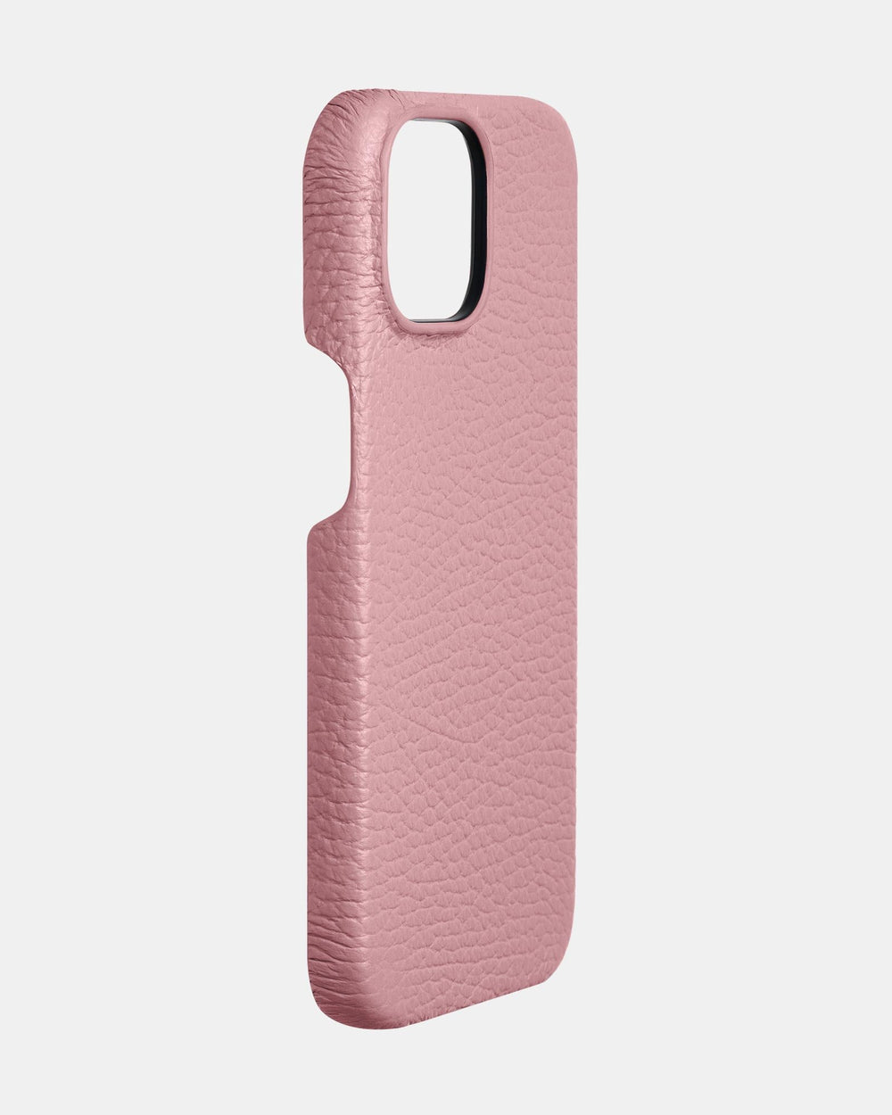 Рожевий шкіряний обтягнутий чохол для iPhone 15