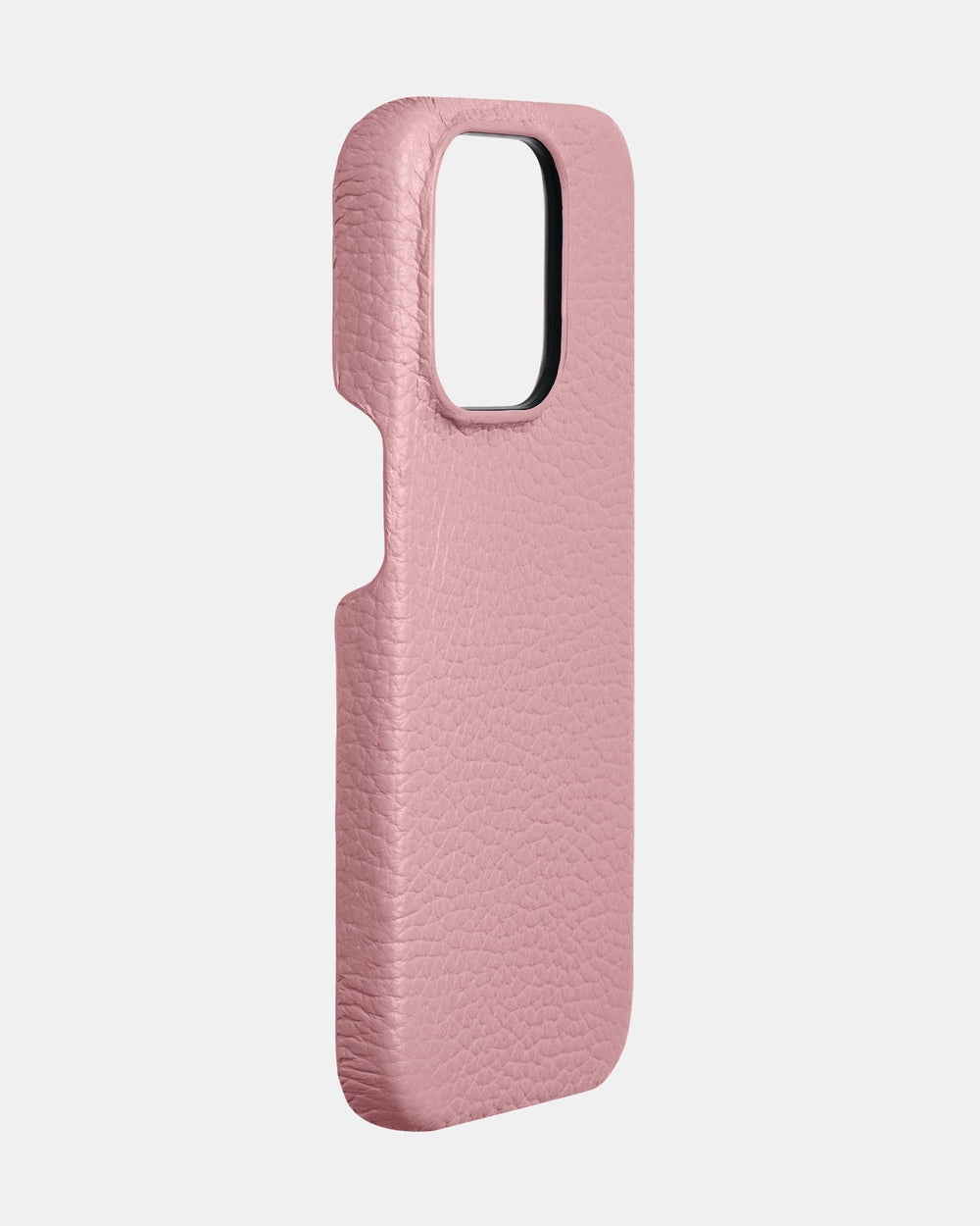 Рожевий шкіряний обтягнутий чохол для iPhone 15 Pro Max