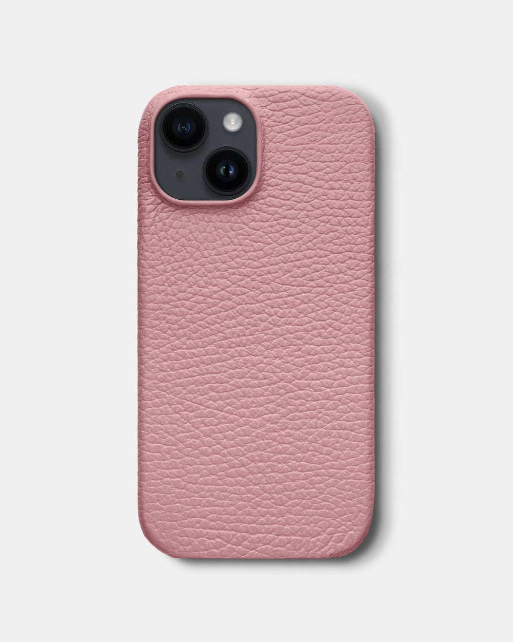 Розовый кожаный чехол для iPhone 14