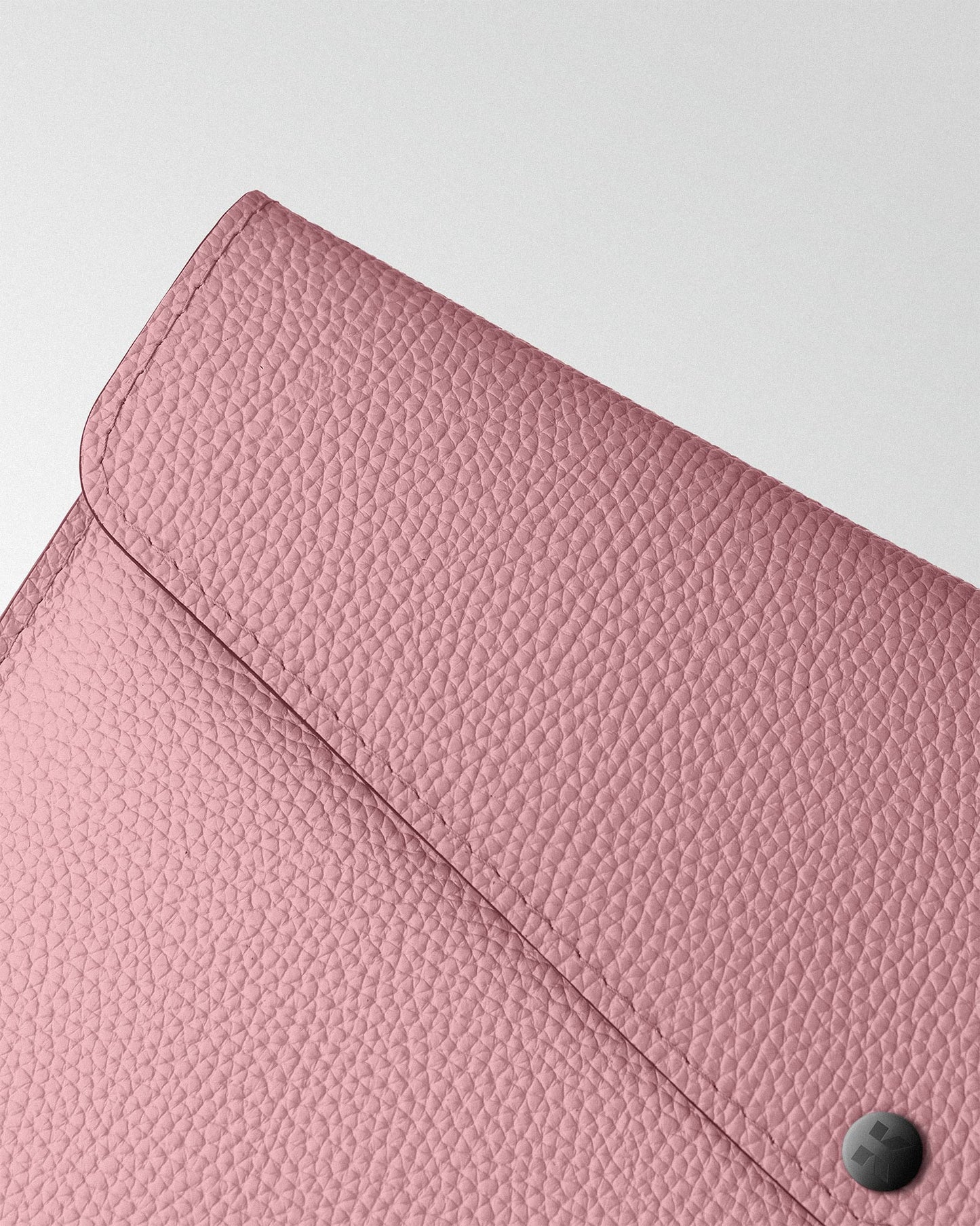 Envelope case made of pink leather for MacBook