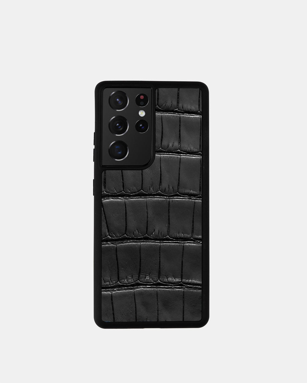 Чехол для Samsung черного цвета из кожи крокодила
