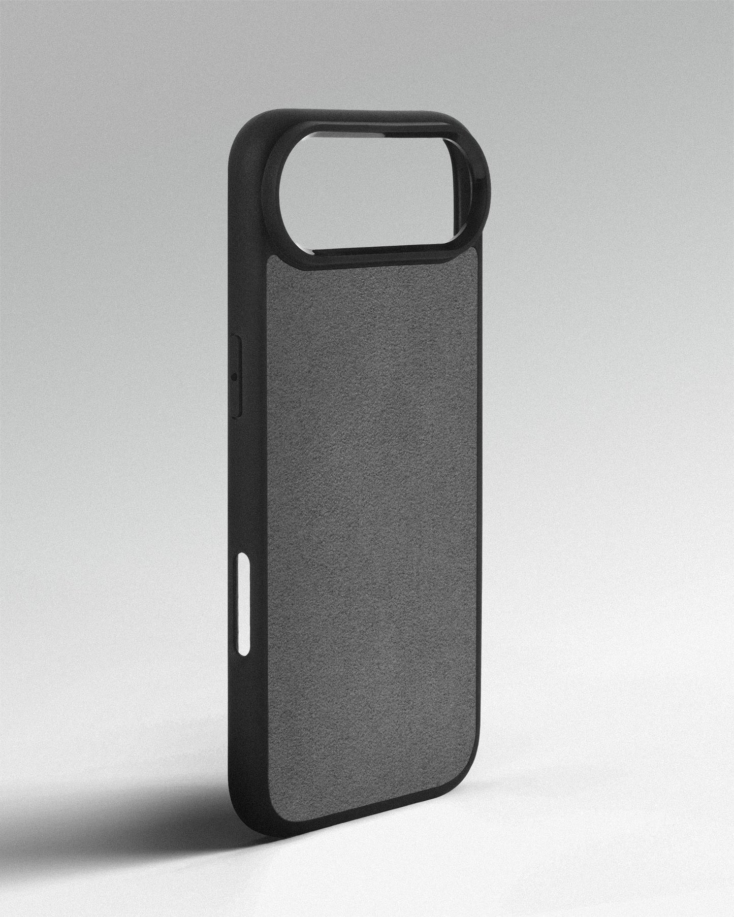 Case with light gray Alcantara insert for iPhone 17 Air