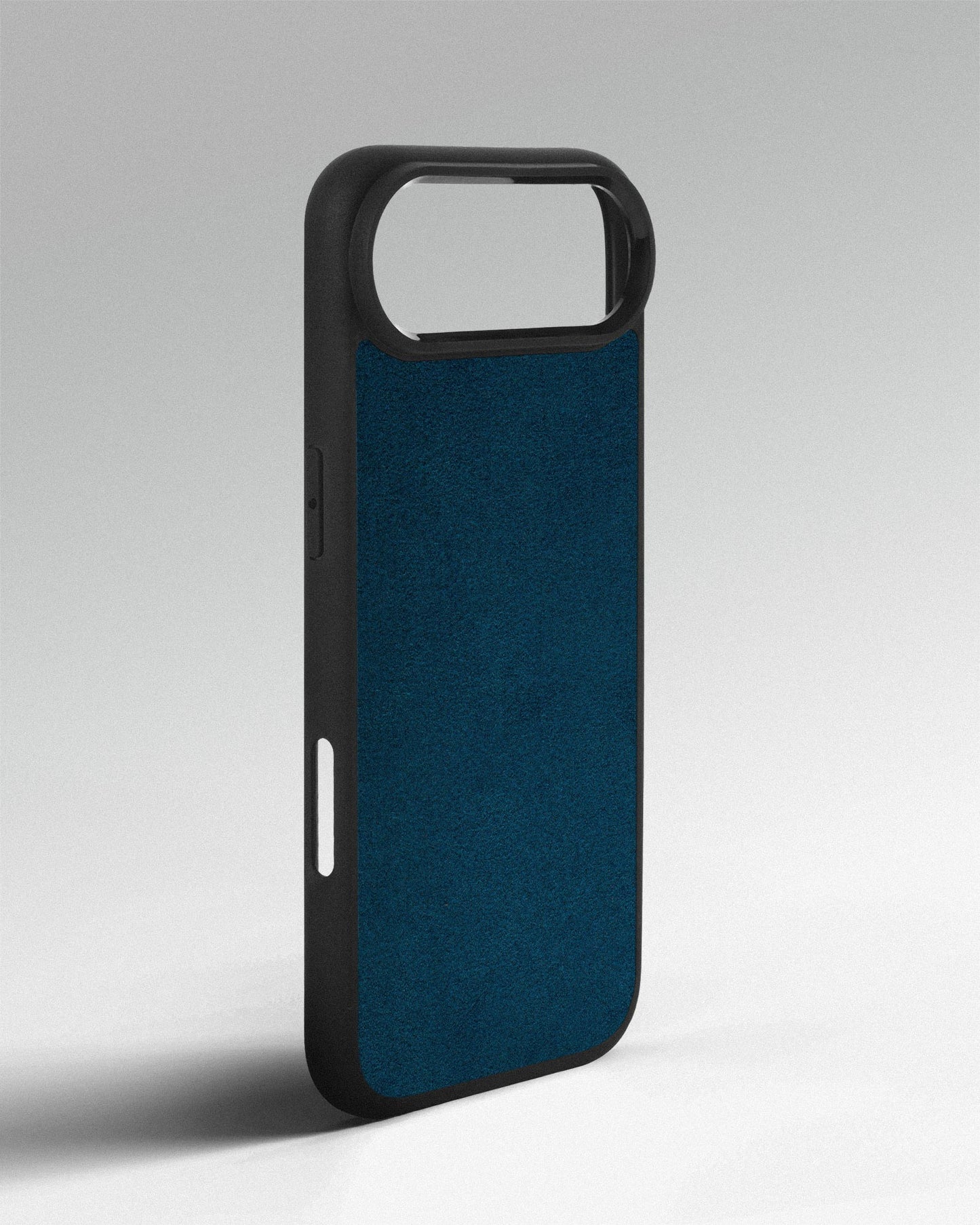 Case with blue Alcantara insert for iPhone 17 Air