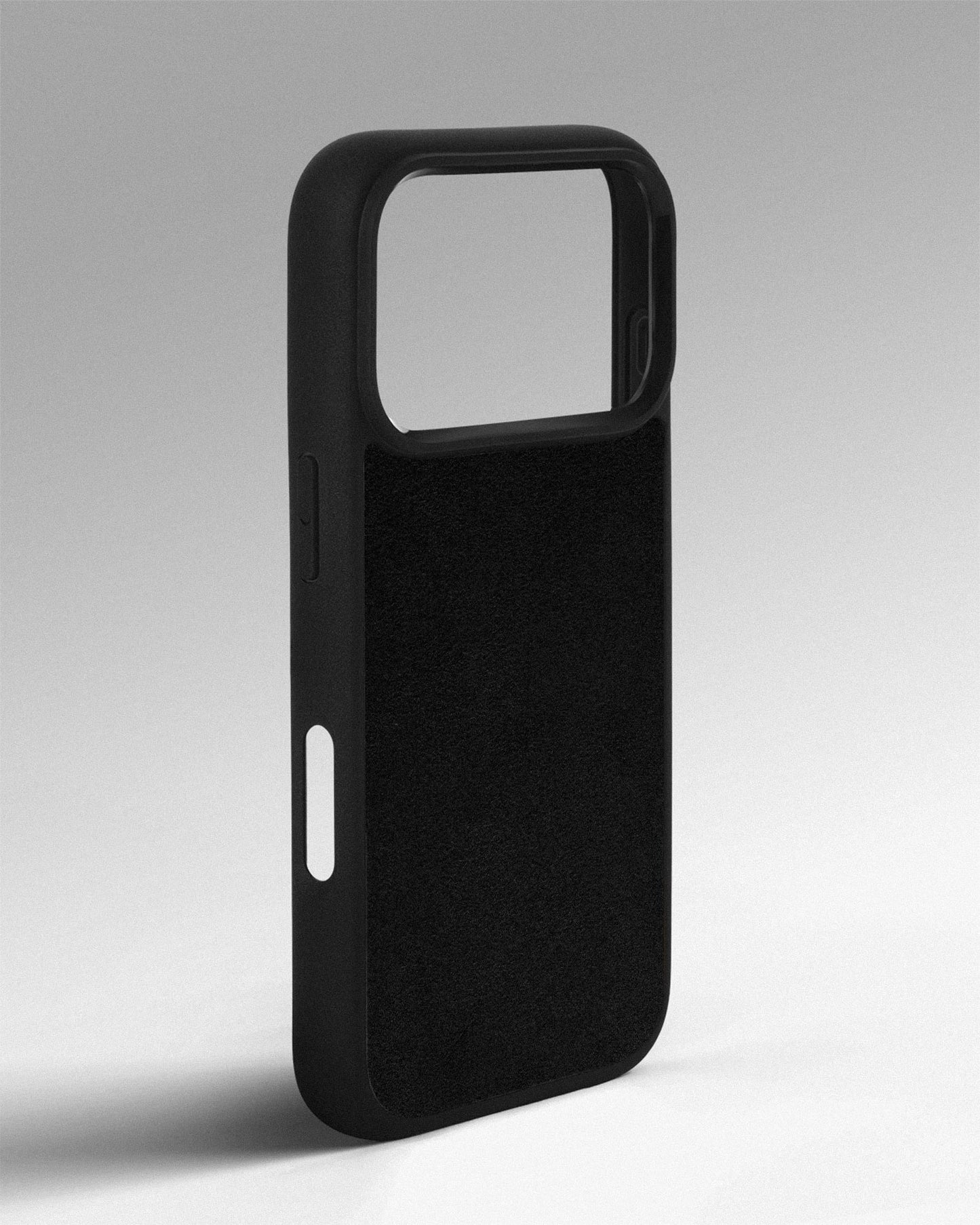 Case with black Alcantara insert for iPhone 17 Pro Max