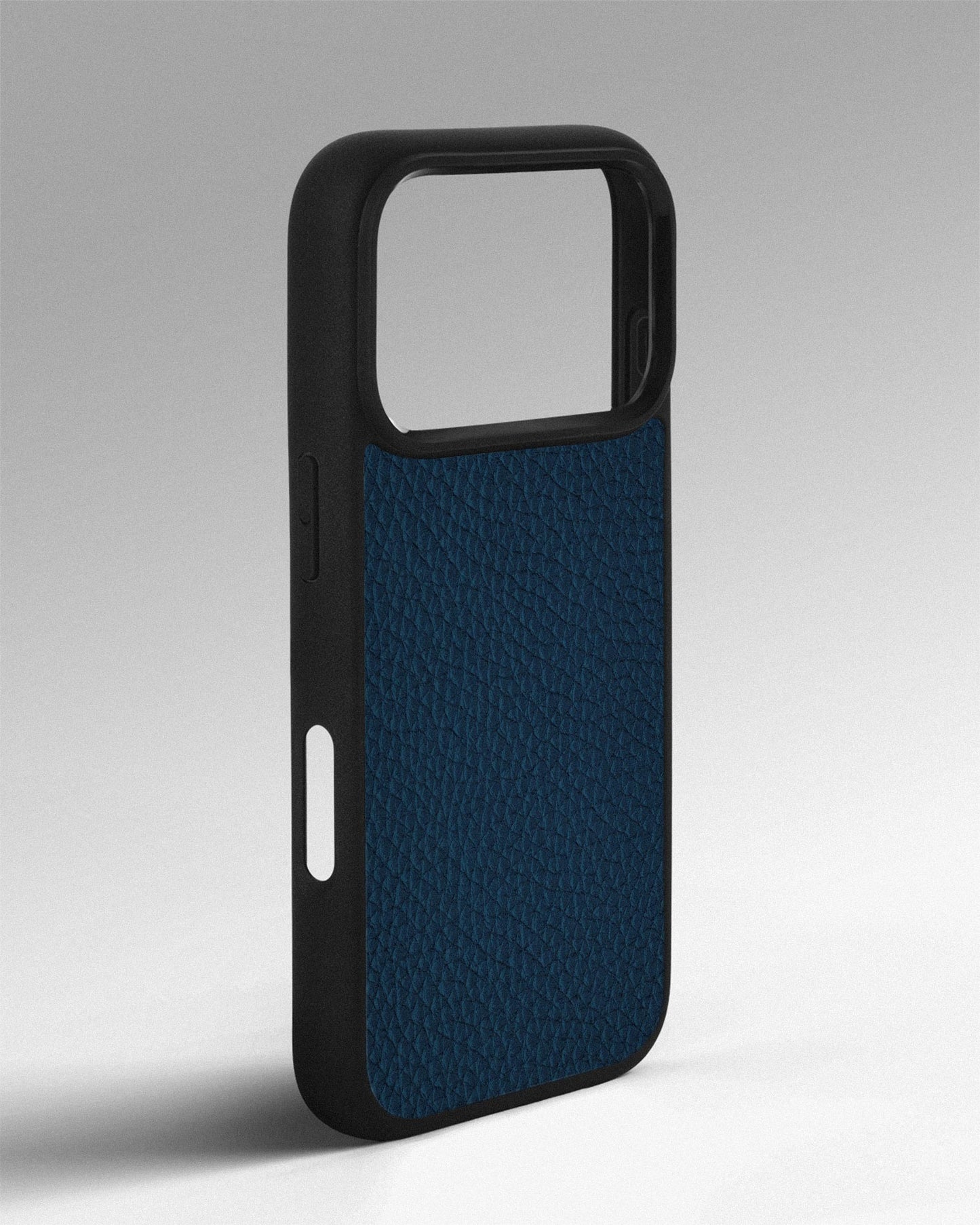 Navy blue calfskin floater case for iPhone 17 Pro Max
