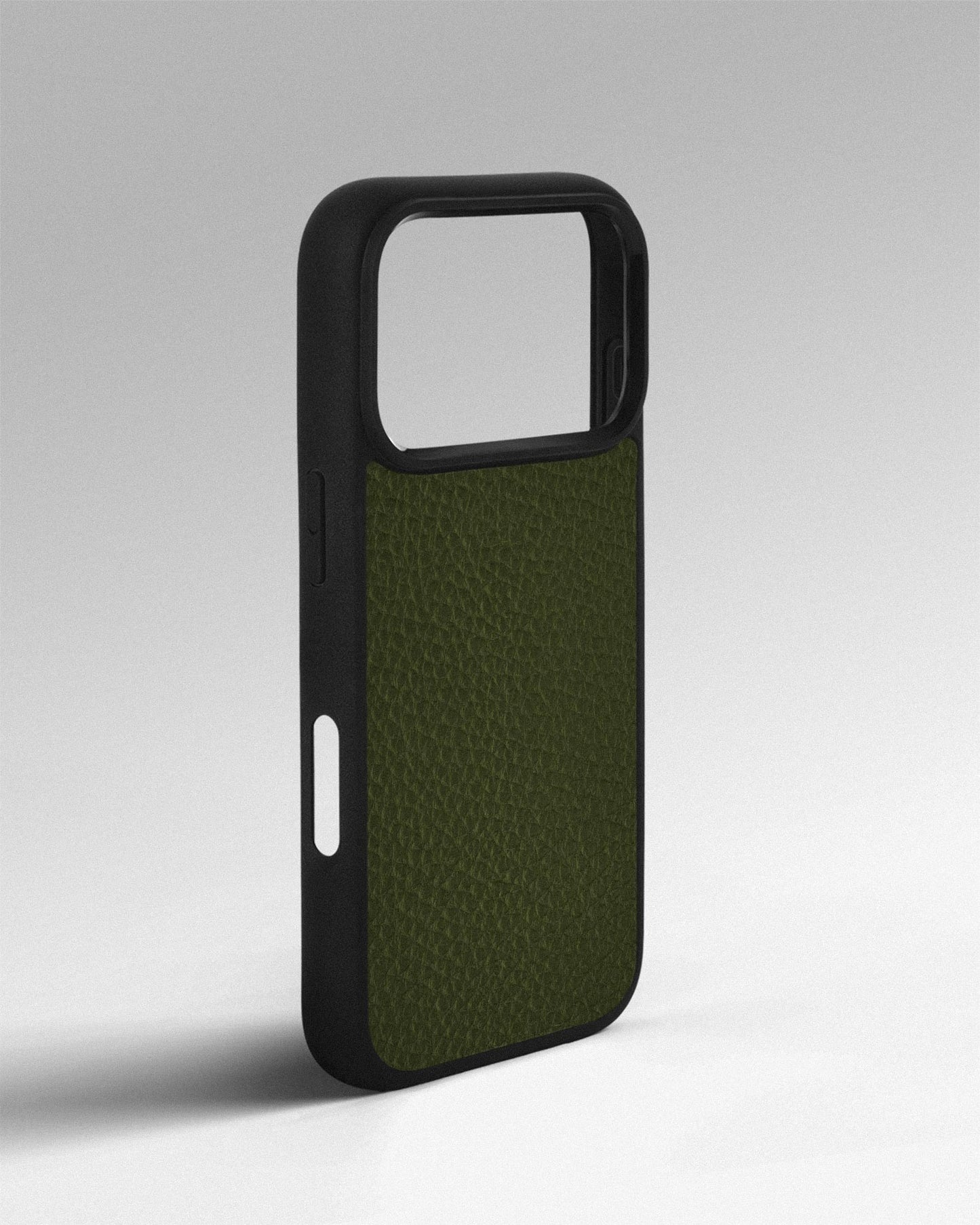 Green calfskin float case for iPhone 17 Pro