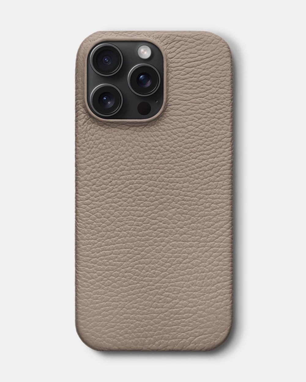 Бежевый кожаный чехол для iPhone 16 Pro Max