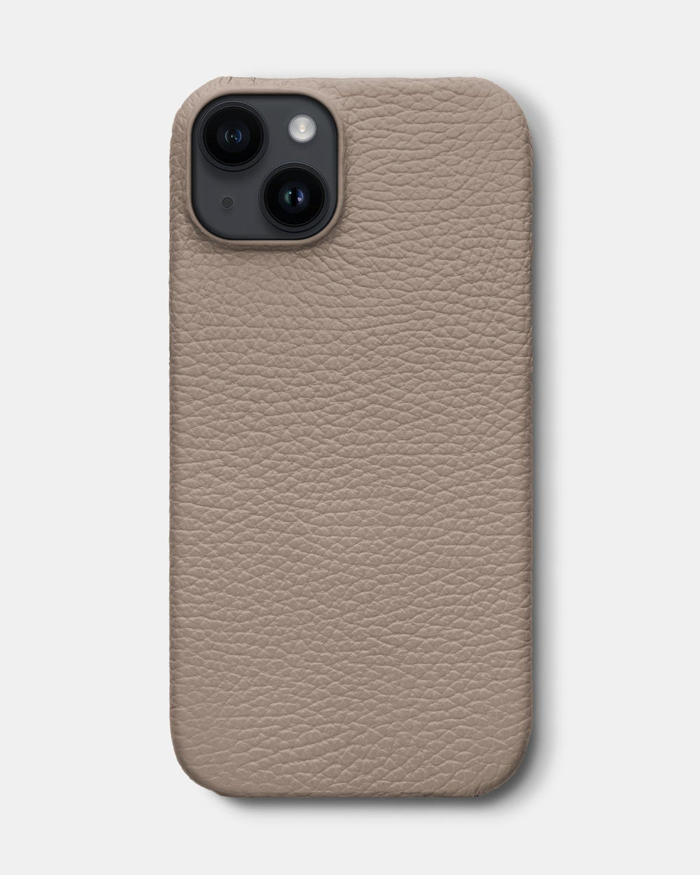 Бежевий шкіряний обтягнутий чохол для iPhone 14 Plus