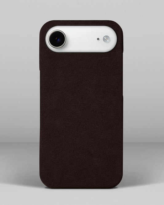 Темно-коричневий чохол з алькантари для iPhone 17 Air