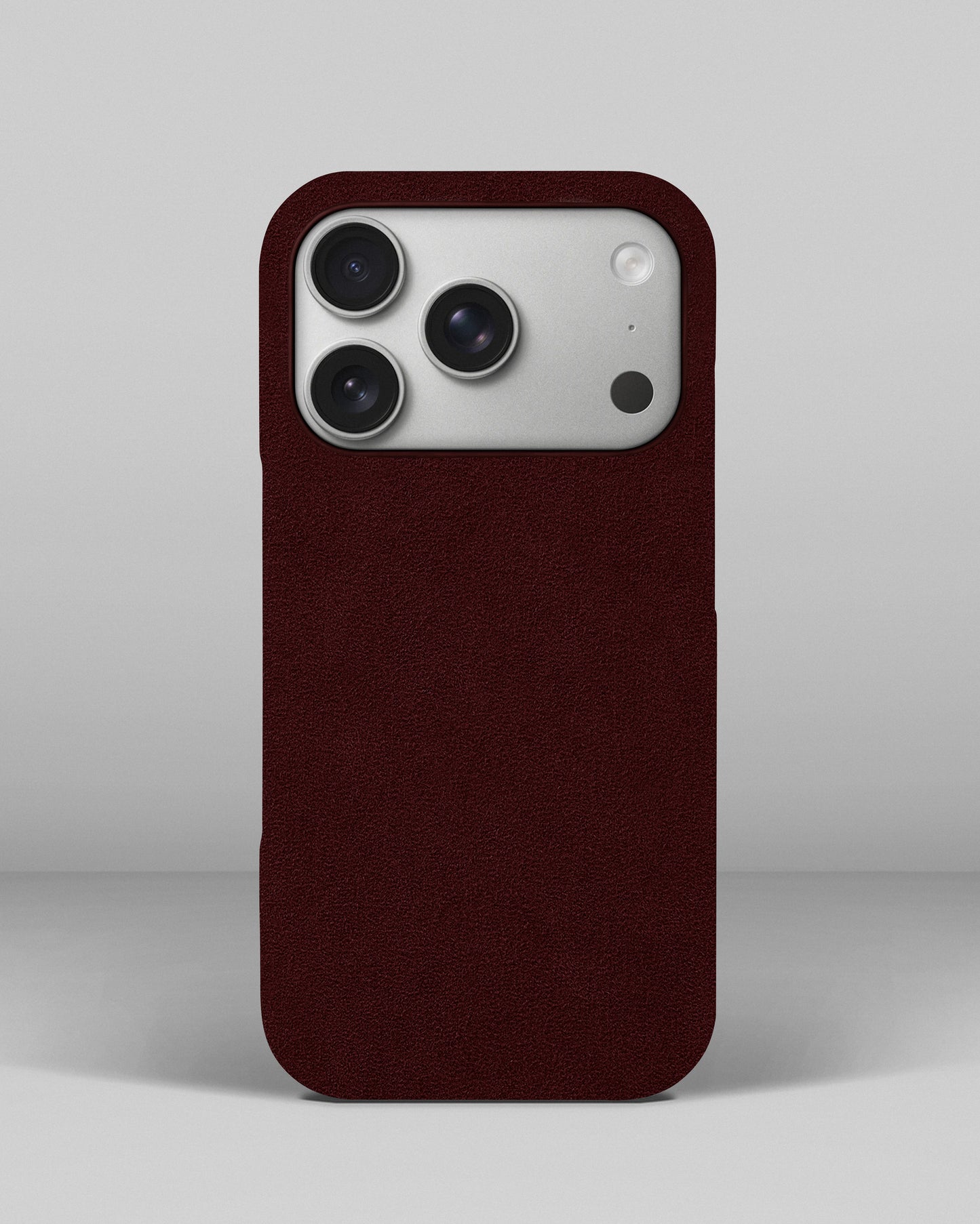 Red Alcantara case for iPhone 17 Pro
