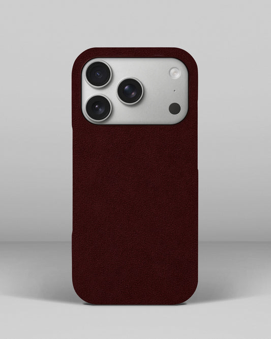 Red Alcantara case for iPhone 17 Pro