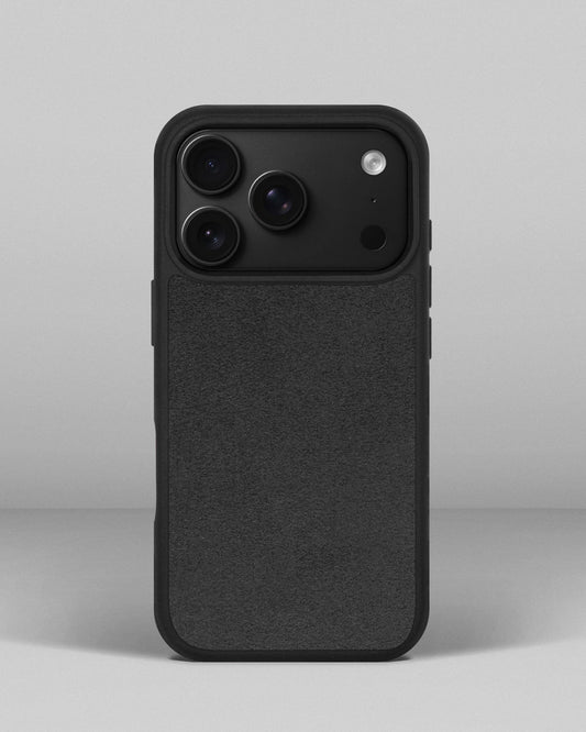 Чохол із сірою вставкою з алькантари для iPhone 18 Pro