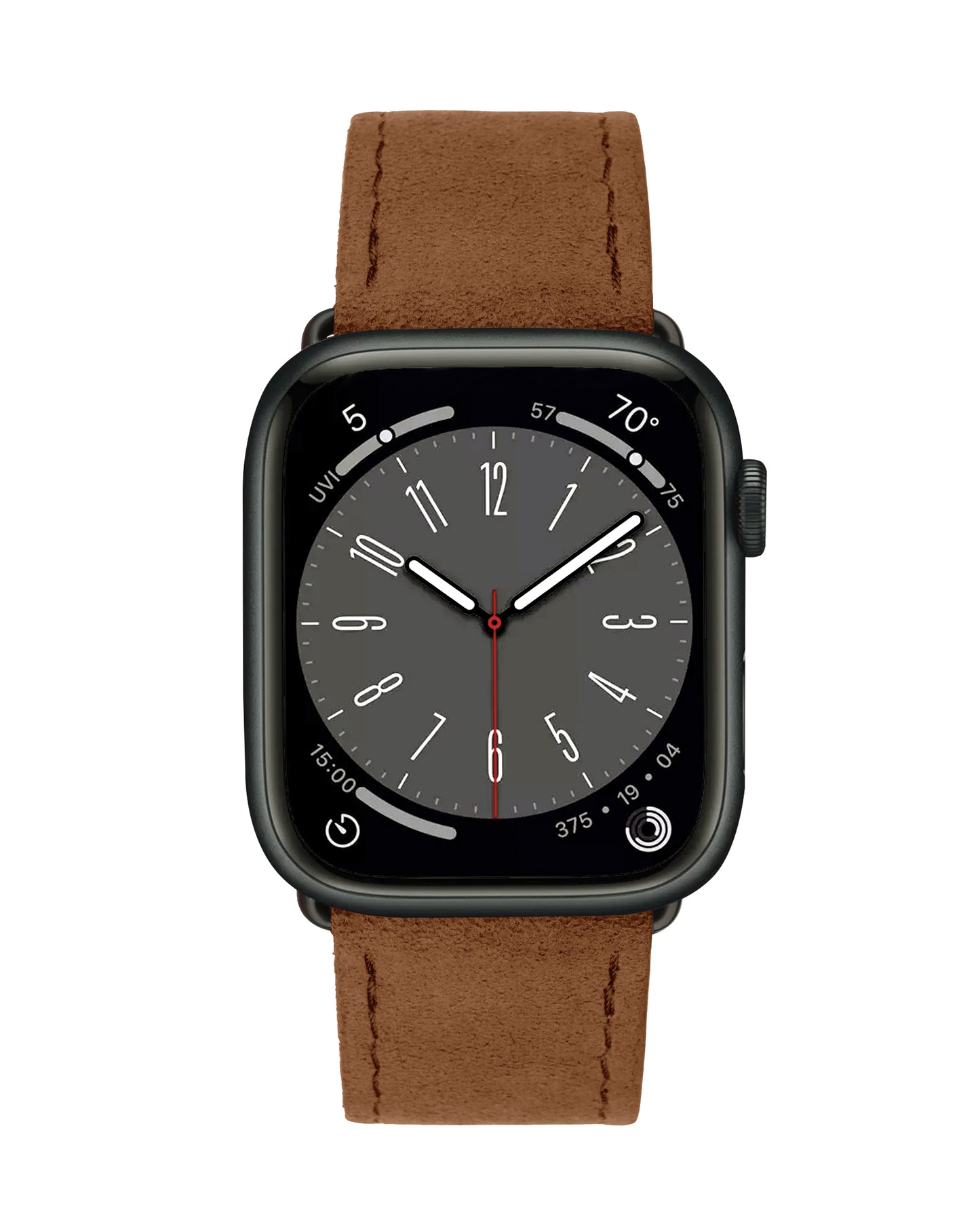 Ремінець для Apple Watch з алькантари у рудому кольорі