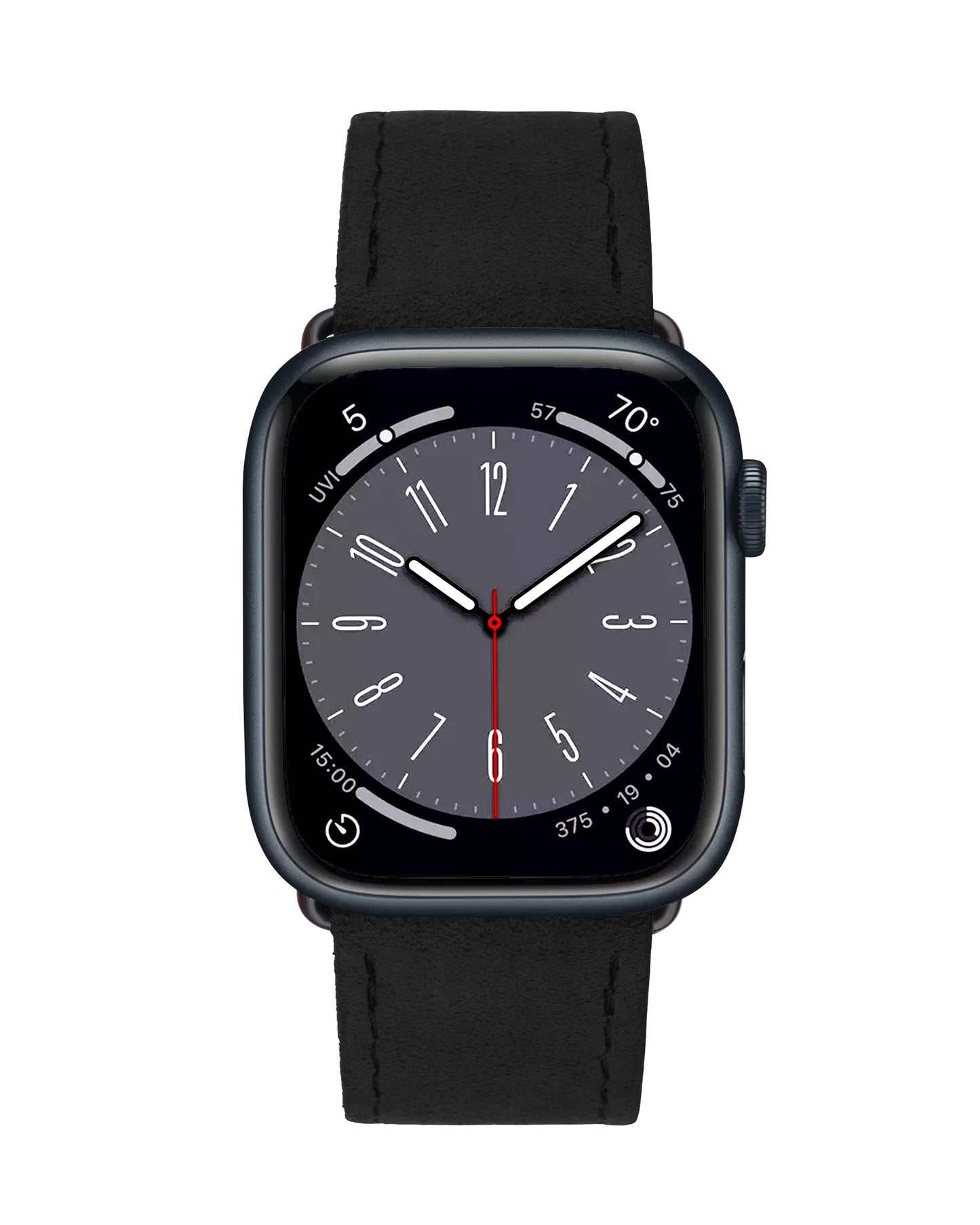 Ремінець для Apple Watch з алькантари у чорному кольорі
