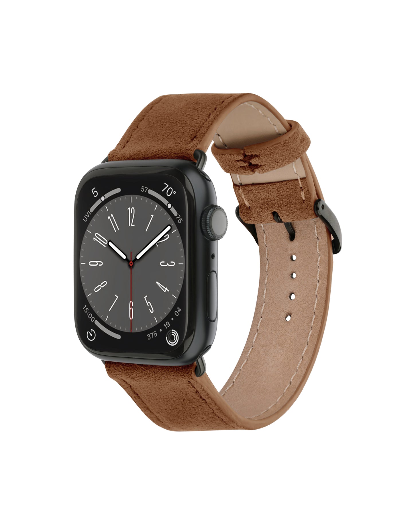 Ремінець для Apple Watch з алькантари у рудому кольорі