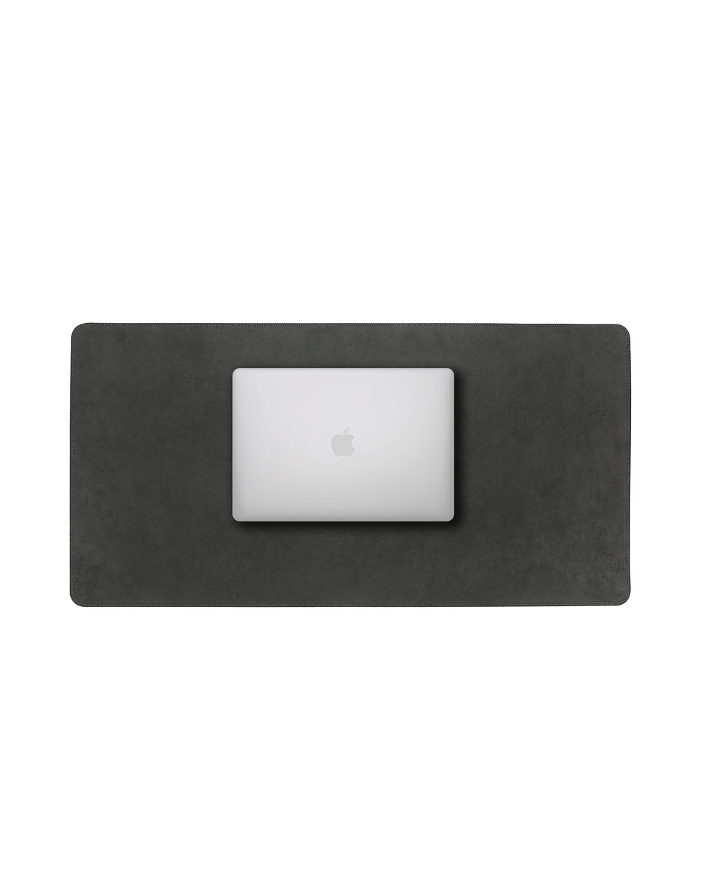 Desk mat made of gray alcantara