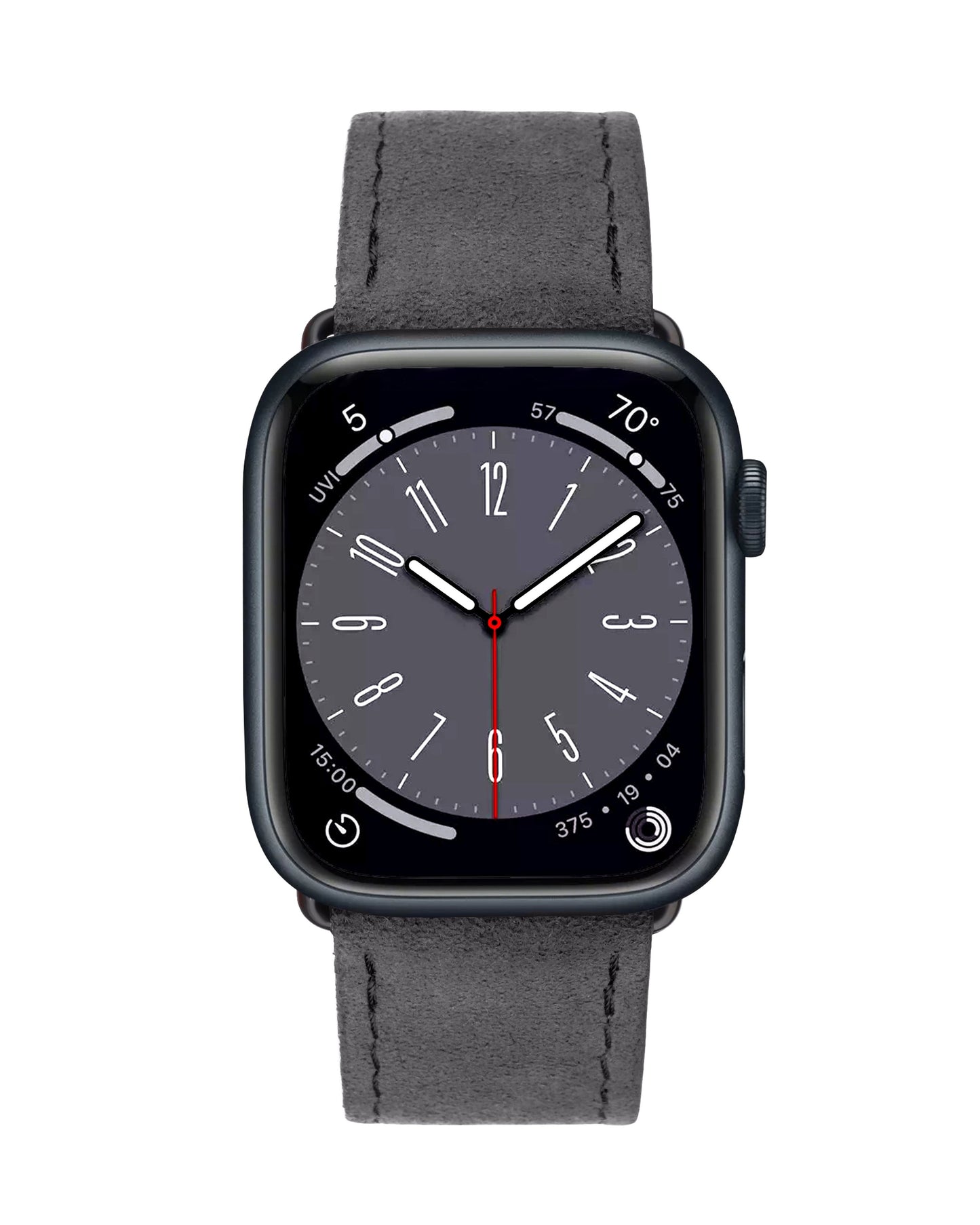 Ремінець для Apple Watch з алькантари у сірому кольорі