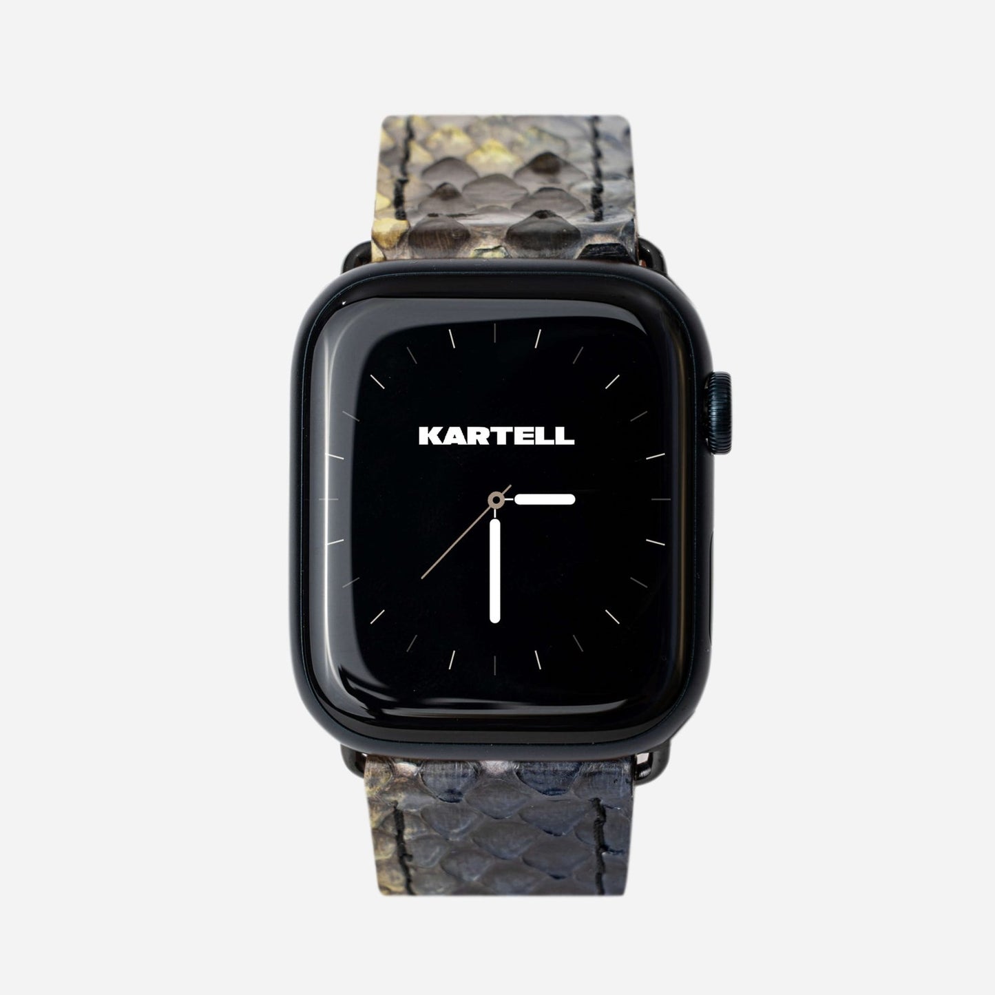 Ремінець для Apple Watch зі шкіри пітона у синьо-жовтому кольорі