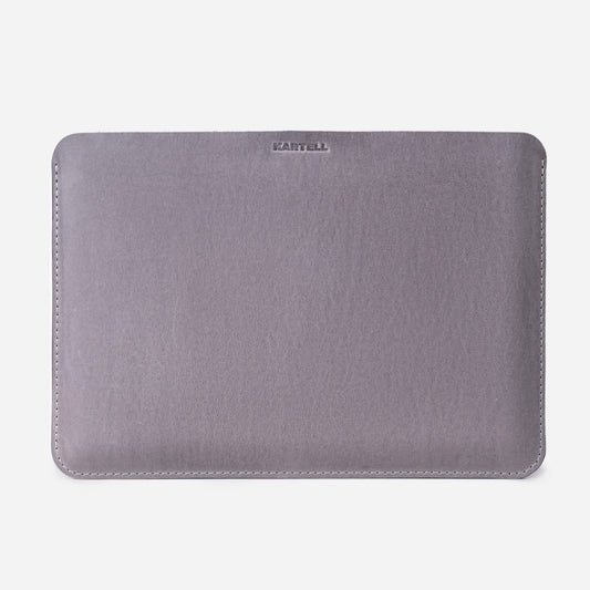Відкритий чохол для MacBook 15 Pro зі шкіри крейзі хорс, в сірому кольорі