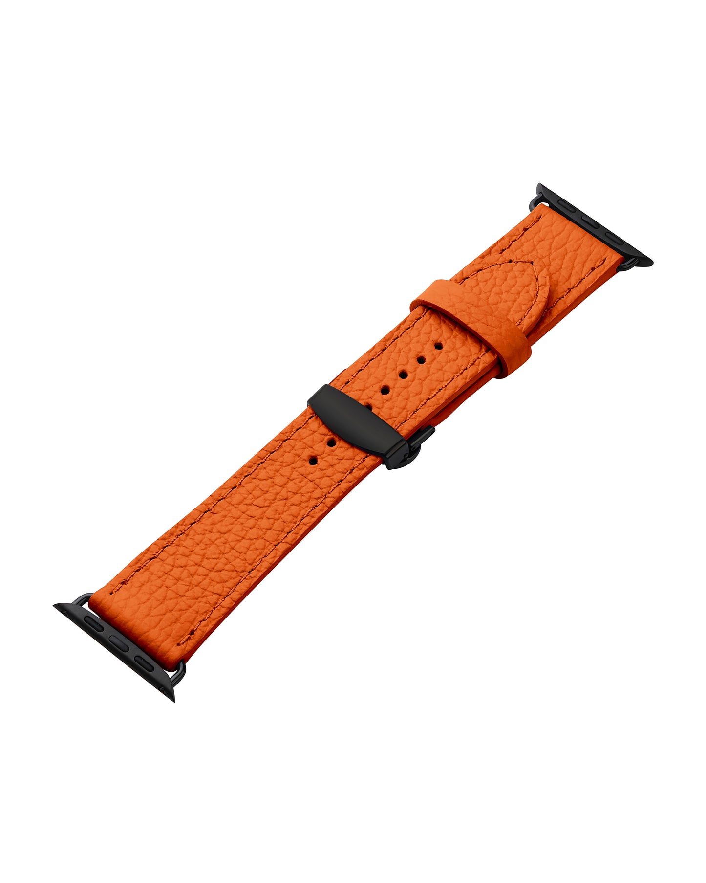 Ремінець для Apple Watch зі шкіри флотар у помаранчевому кольорі