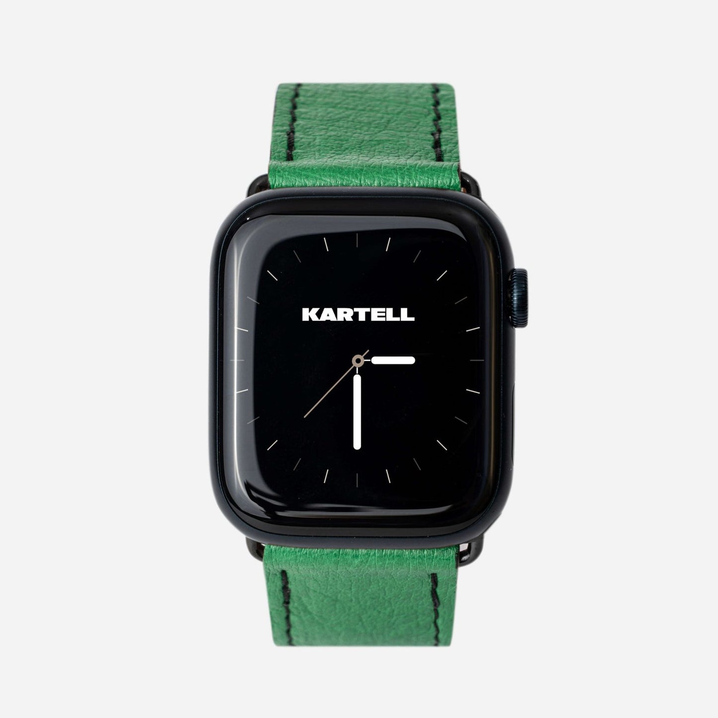Ремінець для Apple Watch зі шкіри страуса в зеленому кольорі без фолікул