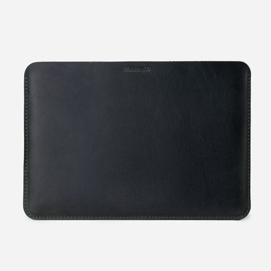 Відкритий чохол для MacBook 15 Pro зі шкіри крейзі хорс, в темно-зеленому кольорі