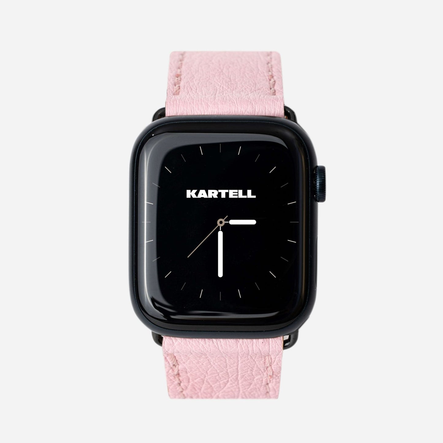 Ремінець для Apple Watch зі шкіри страуса в рожевому кольорі без фолікул