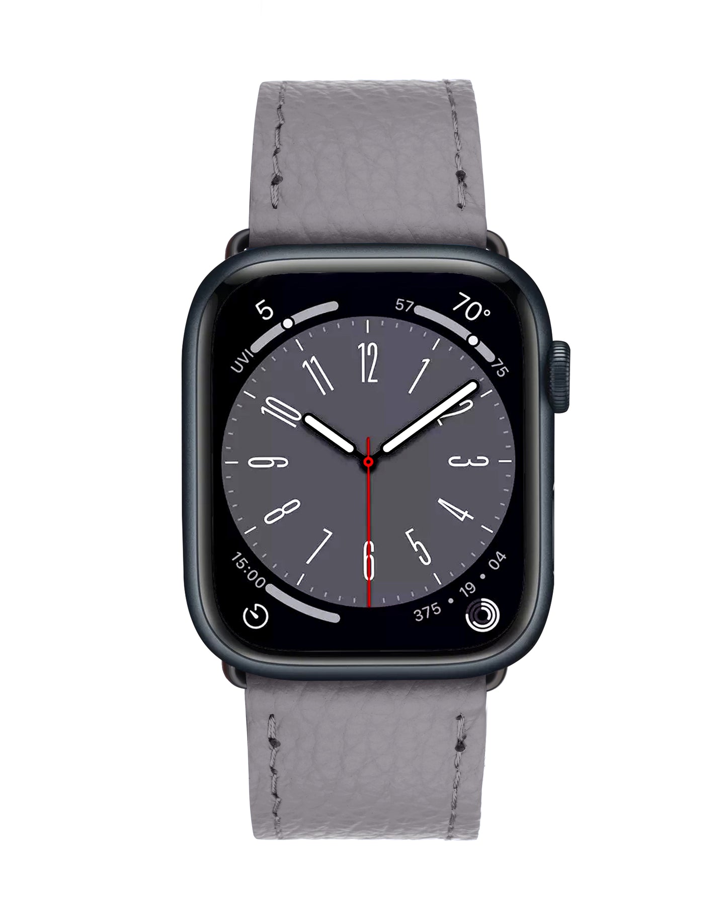 Ремінець для Apple Watch зі шкіри флотар у сірому кольорі