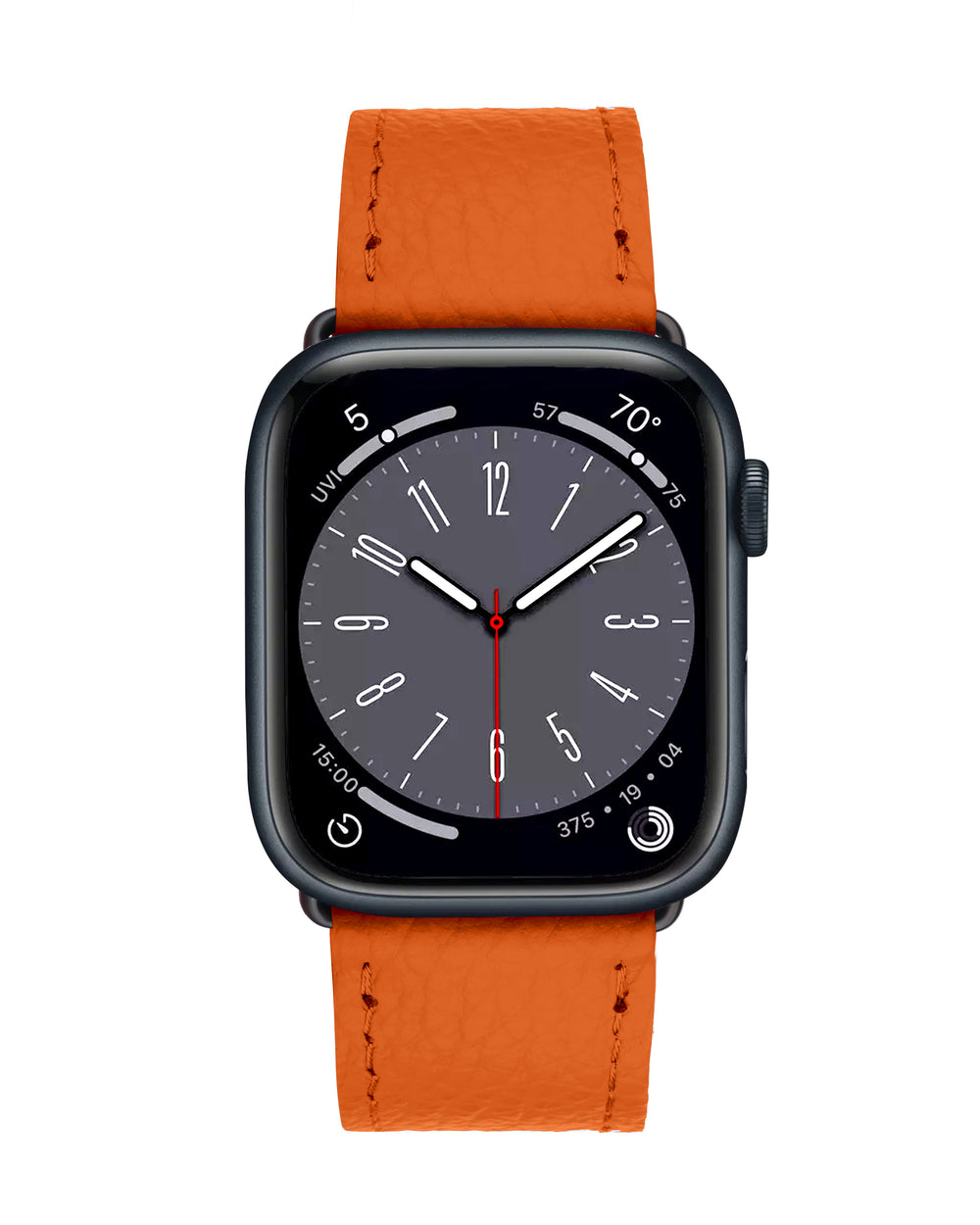 Ремінець для Apple Watch зі шкіри флотар у помаранчевому кольорі