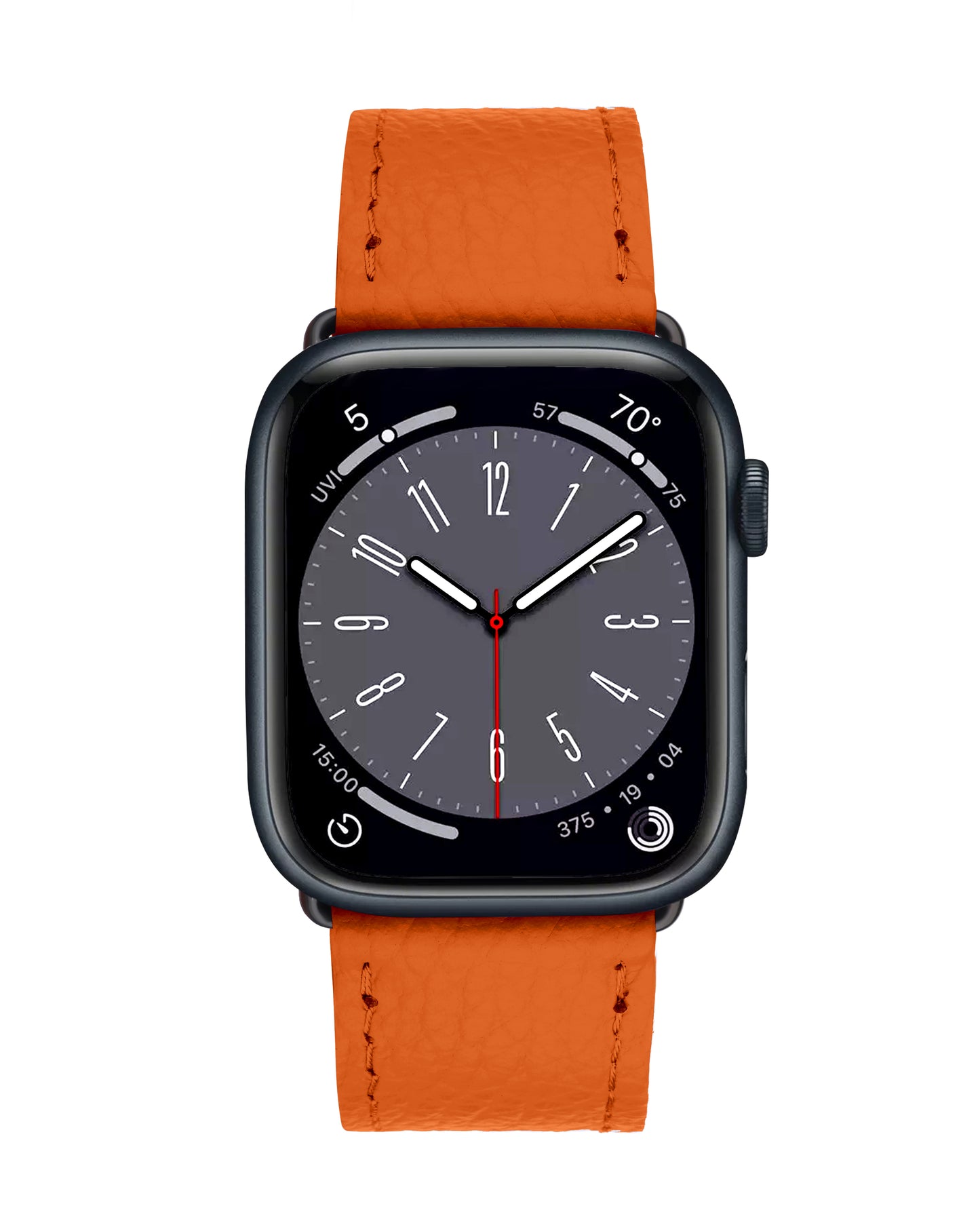 Ремінець для Apple Watch зі шкіри флотар у помаранчевому кольорі
