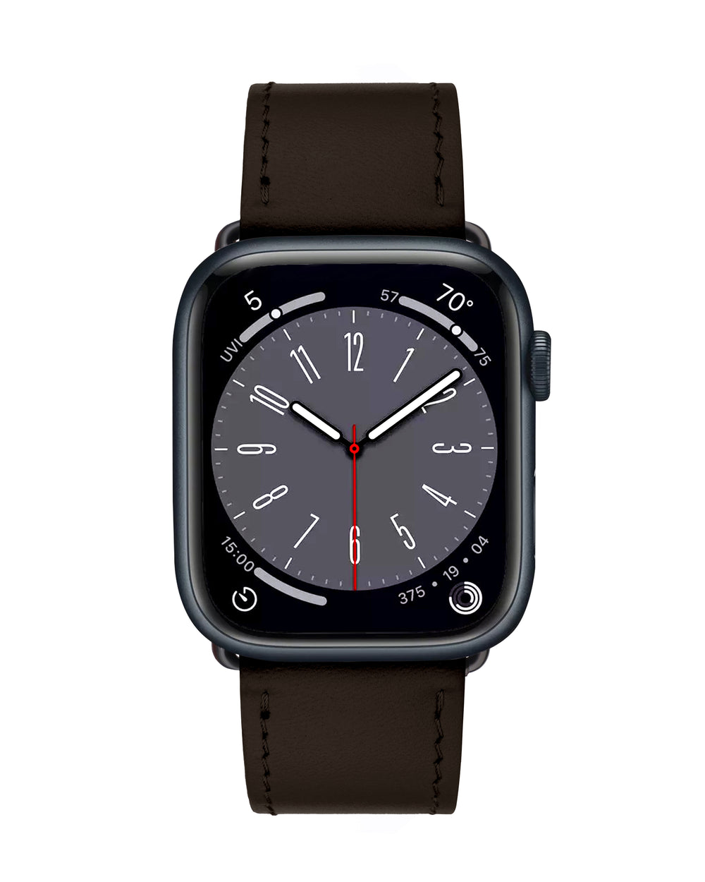 Apple Watch leather strap in brown
