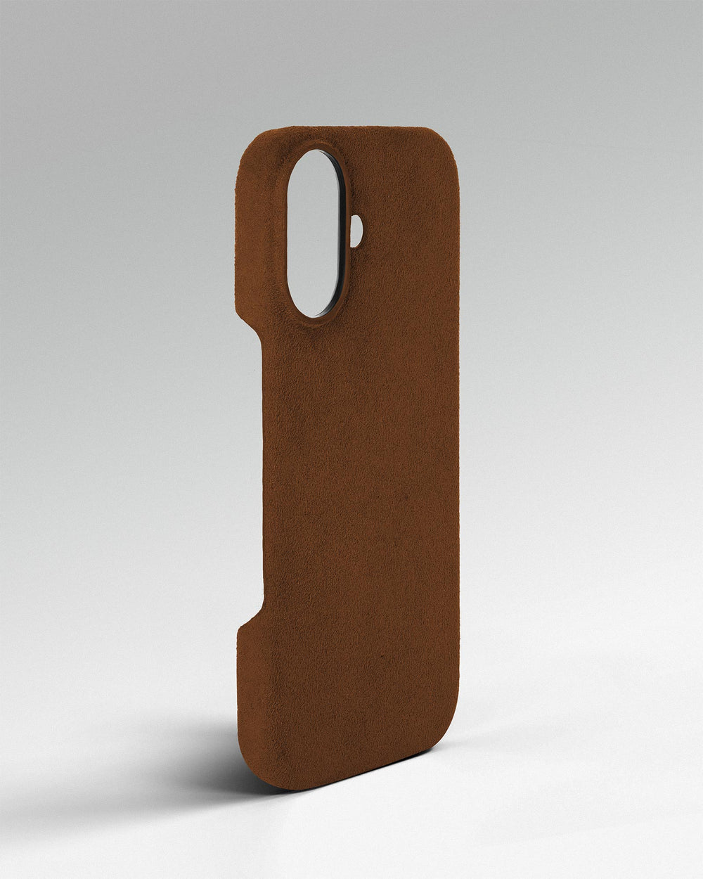 Red Alcantara case for iPhone 17