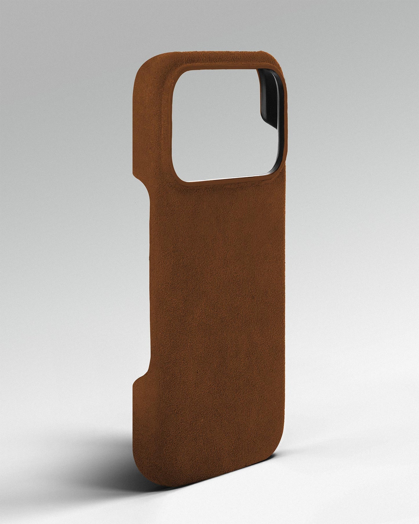 Рудий чохол з алькантари для iPhone 17 Pro Max