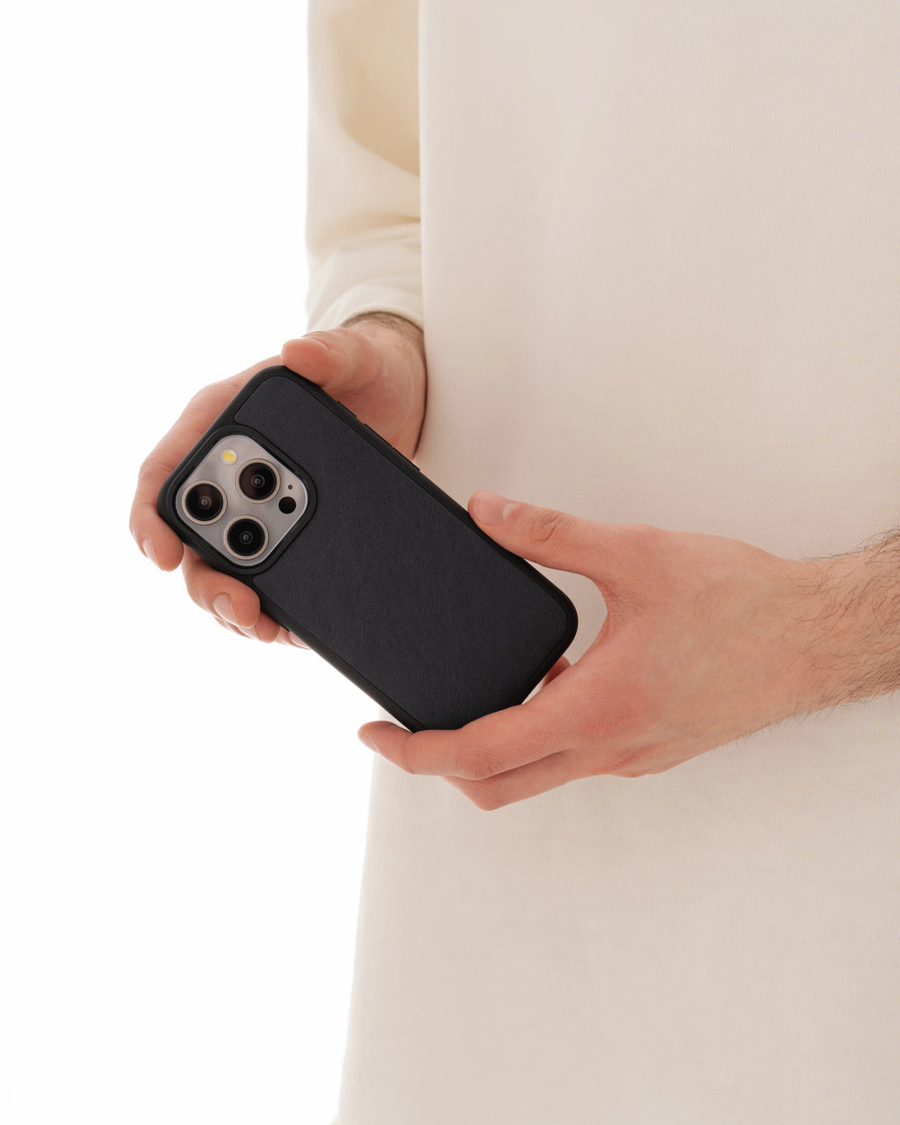 Чехол из темно-синей телячьей кожи для iPhone 16 Pro Max